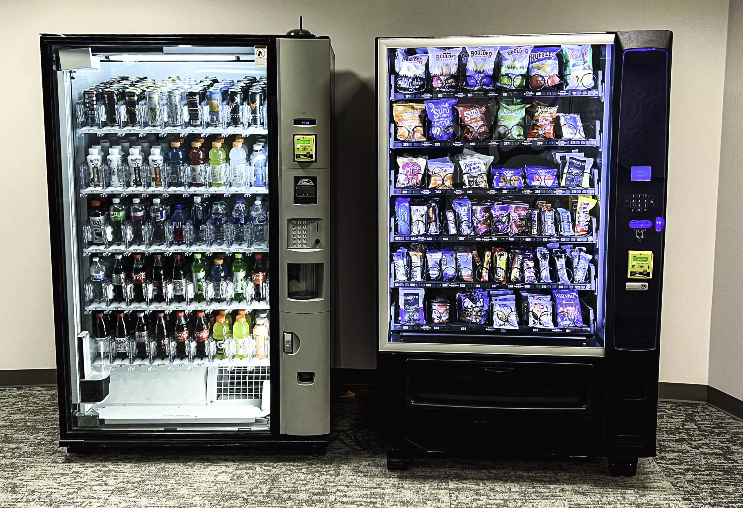 Modern vending machines installed at Utah business